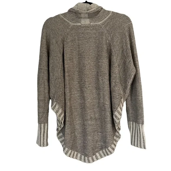 Maddison Boho Oversized Chunky Knit Turtleneck Sweater Cozychic Poncho - Picture 2 of 14